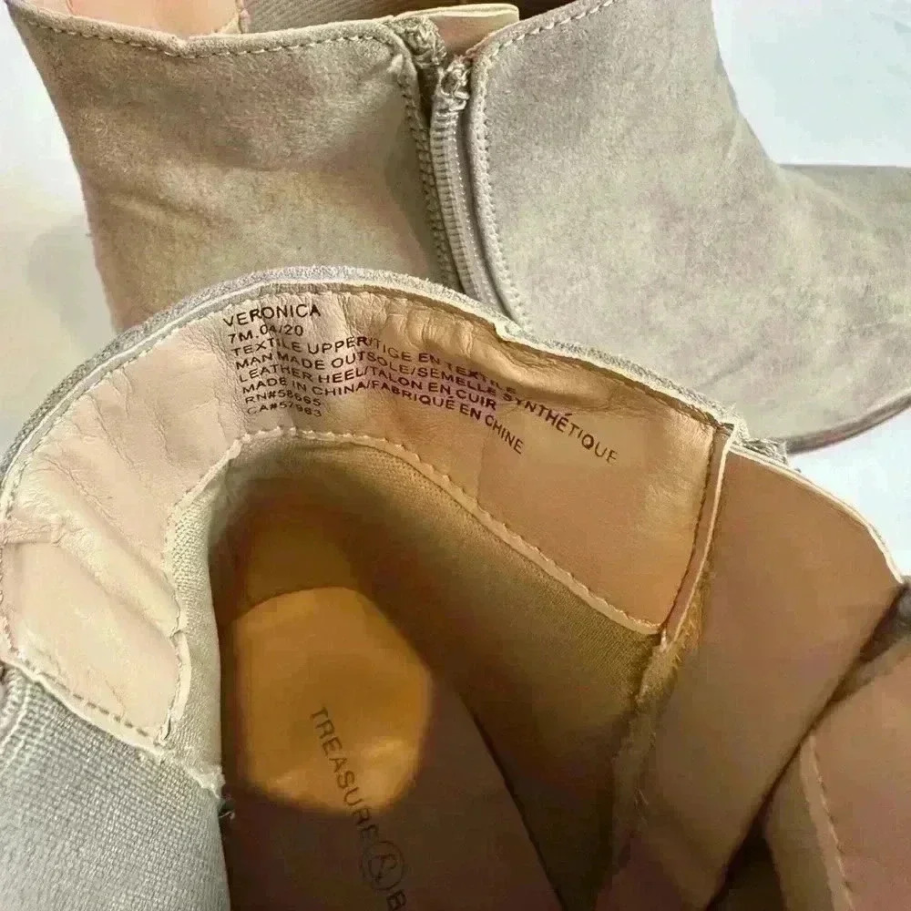 Treasure & Bond Veronica Tan Suede Booties - Size 7 - Picture 5 of 7